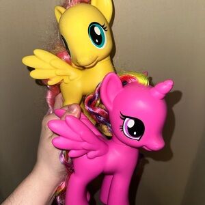 Vintage MLP my little pony bundle of 2 pink and yellow EUC